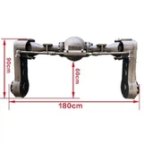 What is the spraying width of a Boom Sprayer 4WD 4WD Axle?